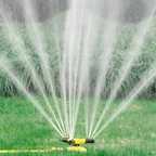 Rotating Lawn Sprinkler for Garden - 360° Adjustable Nozzles, Yellow