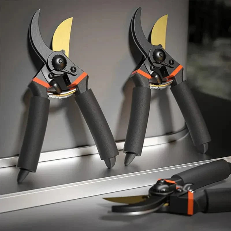 Precision Pruning Shears for Plants - High-Carbon Steel Blades, 21 cm