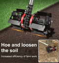 Garden Soil Loosener Tool - Robust Durable Construction, Wheel and Lever System
