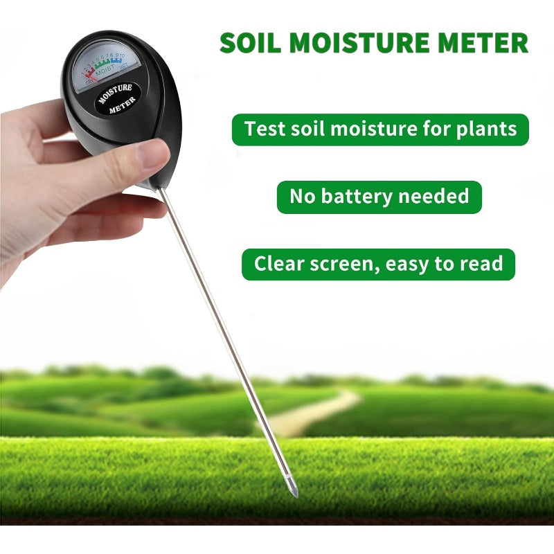 Battery-Free Soil Moisture Meter - 17 cm Probe, Indoor and Outdoor Use