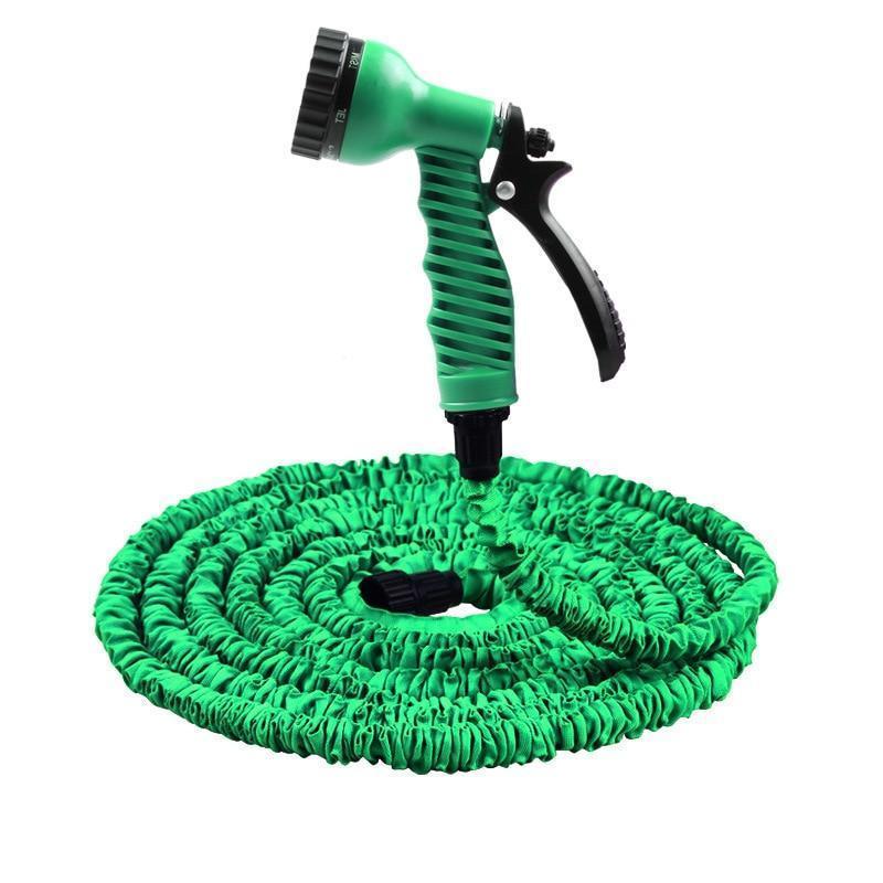 Expandable Garden Hose for Outdoor Use - Stretchable Latex, 37.5 m Max Length