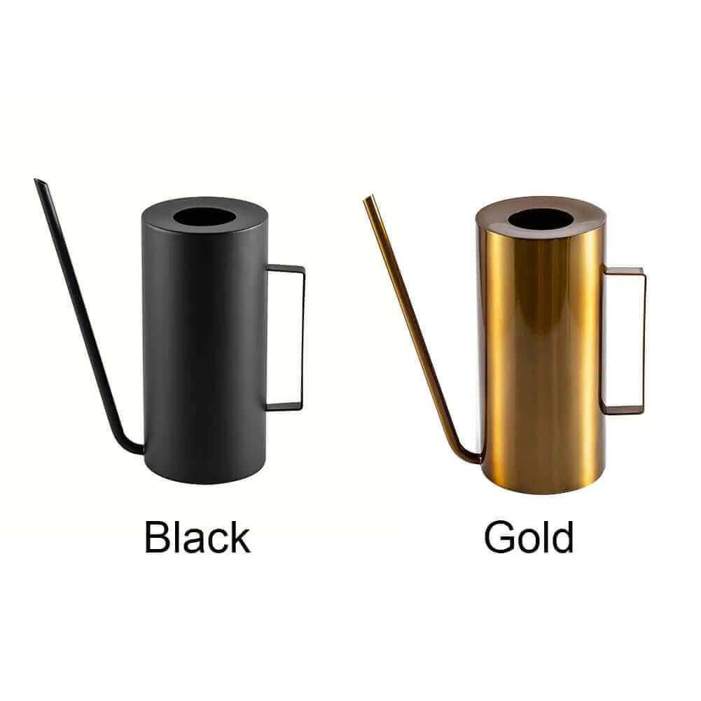Japanese Bonsai Watering Can 1.5L - Long Narrow Spout, Black and Gold, view 3