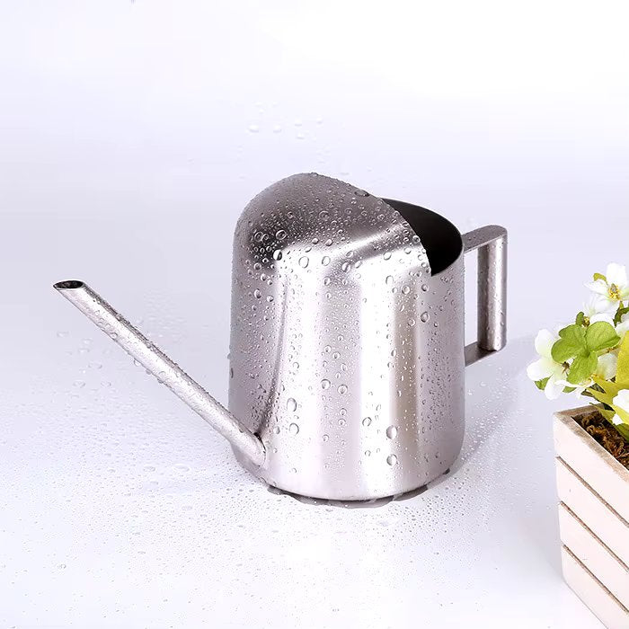Stainless Steel Watering Can for Indoor & Outdoor Plants - 300ml Long Spout, view 4