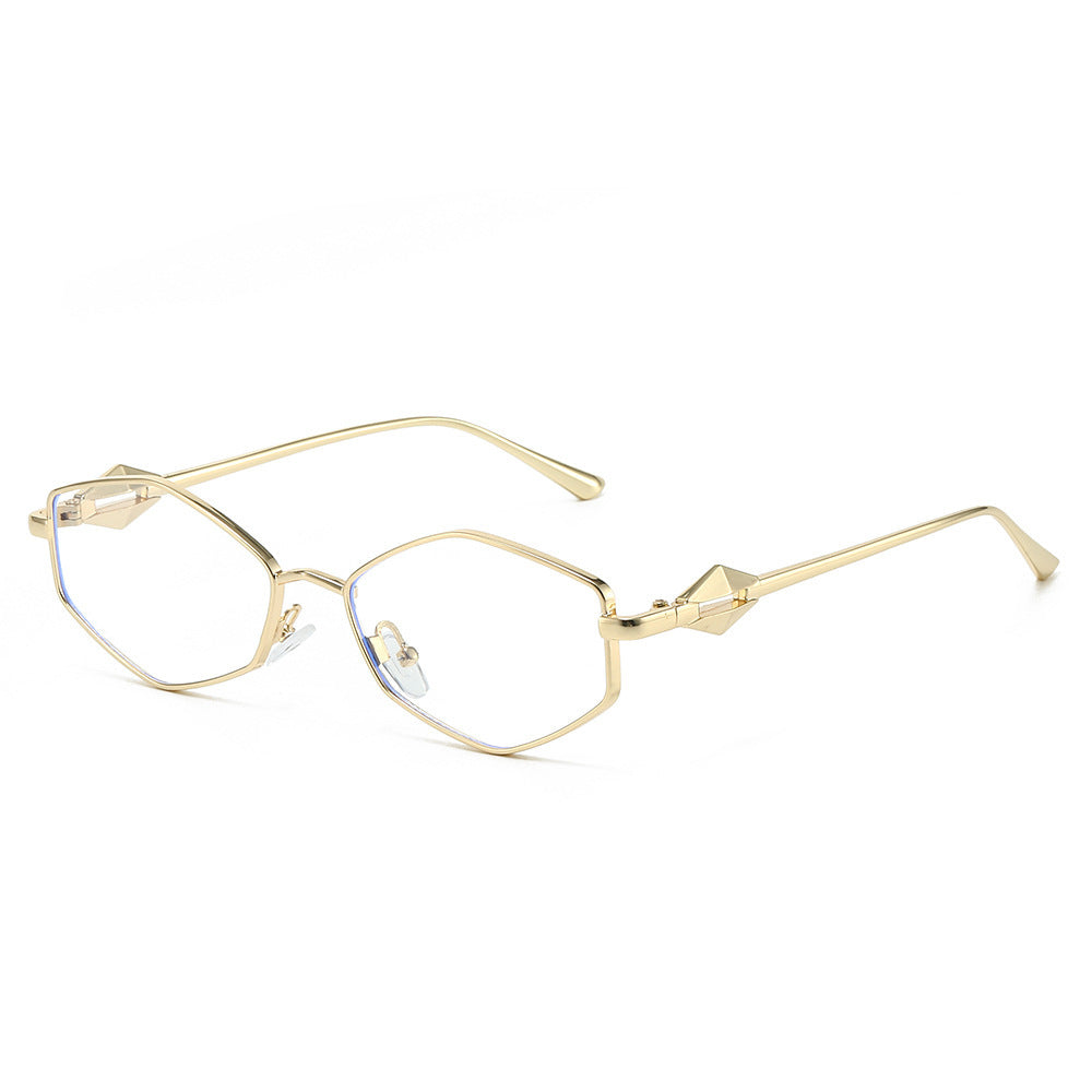 Geometric Frame Sunglasses with Gradient Lenses