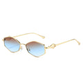 Geometric Frame Sunglasses with Gradient Lenses