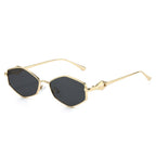 Geometric Frame Sunglasses with Gradient Lenses