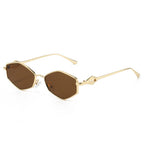 Geometric Frame Sunglasses with Gradient Lenses