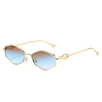 Geometric Frame Sunglasses with Gradient Lenses