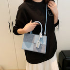 Geometric Structured Handbag with Adjustable Shoulder Strap