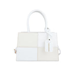 Geometric Structured Handbag with Adjustable Shoulder Strap