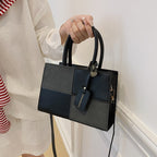 Geometric Structured Handbag with Adjustable Shoulder Strap