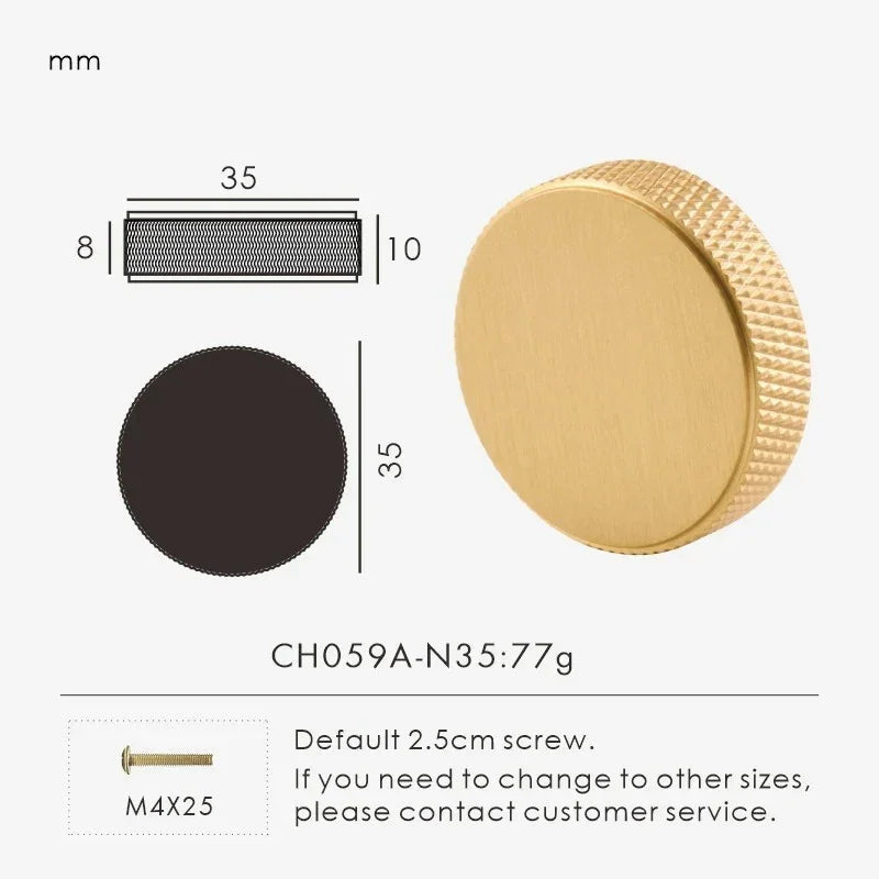 Giulia Alva Knurled Knobs-Welvere