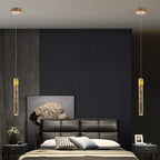 Glass Pendant Lamp Cylindrical Shape - 3000K Warm White, Adjustable 150cm Cable