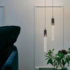 Glass Pendant Lamp Cylindrical Shape - 3000K Warm White, Adjustable 150cm Cable, view 5