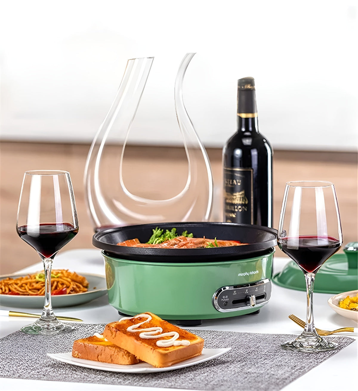 Glass Wine Decanter with Handle Options