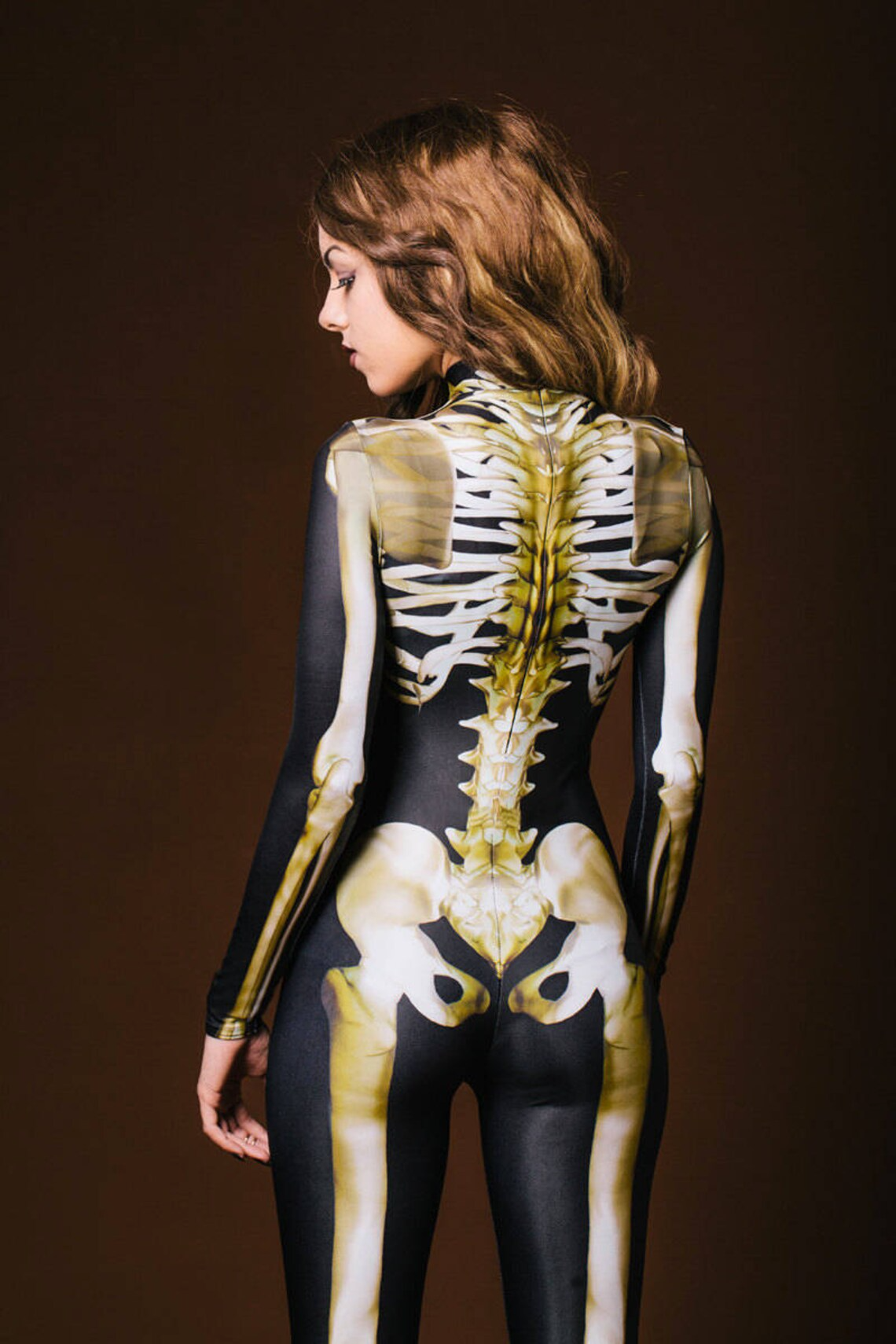 Glow-in-the-Dark Skeleton Costume, Polyester and Elastane
