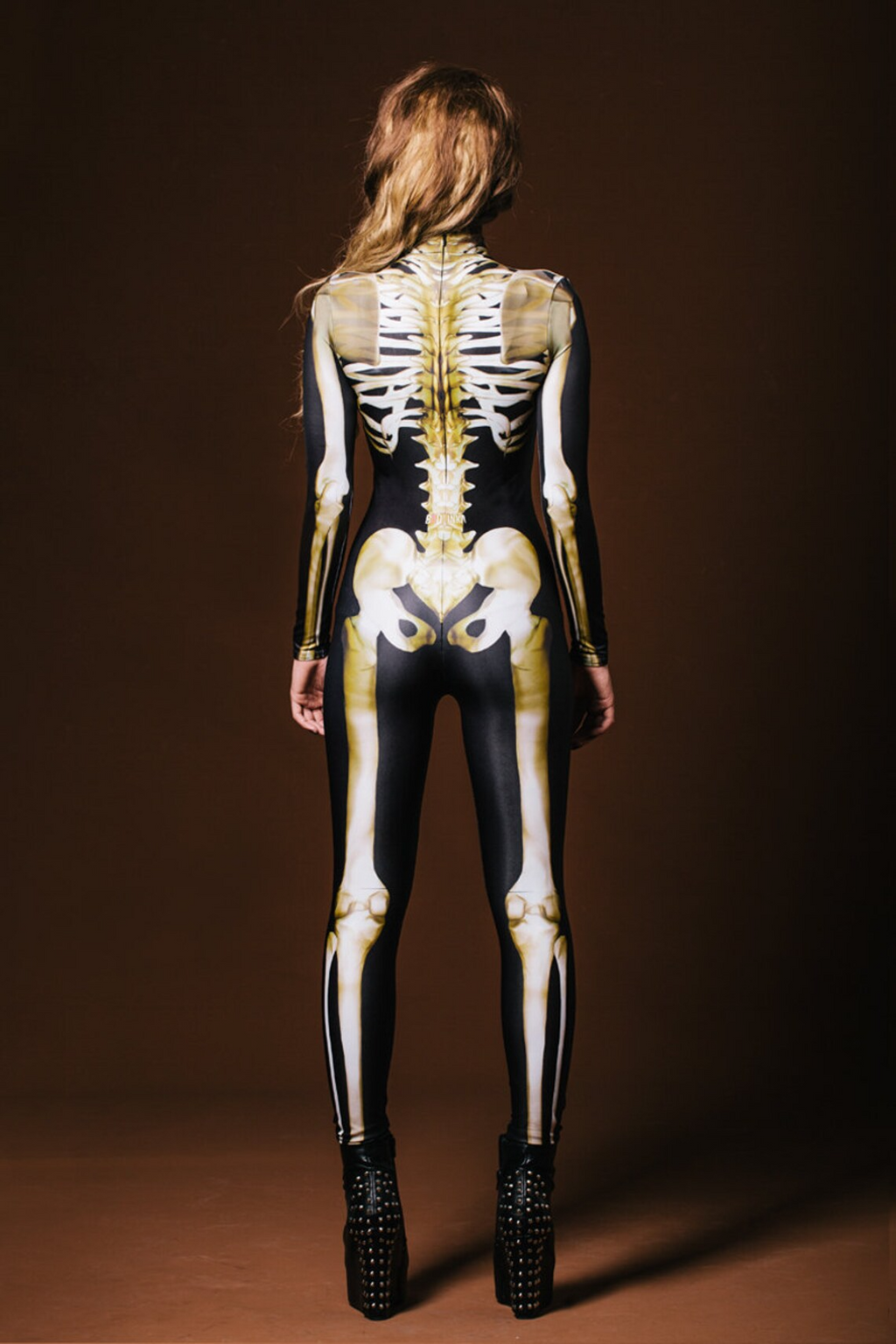 Glow-in-the-Dark Skeleton Costume, Polyester and Elastane