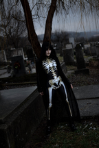 Glow-in-the-Dark Skeleton Costume, Polyester and Elastane