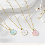 Gold-Finish Octagonal Cross Pendant Necklace with Adjustable Chain