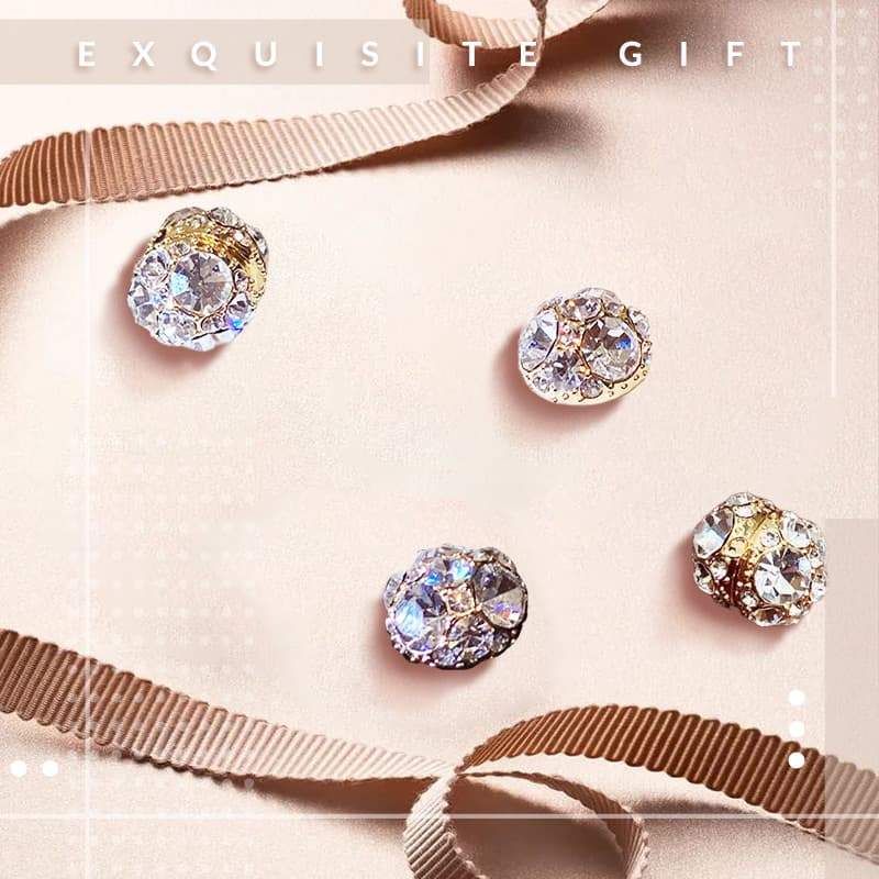 Gold-Plated Magnetic Earrings in Crystal or Pearl-Style Designs