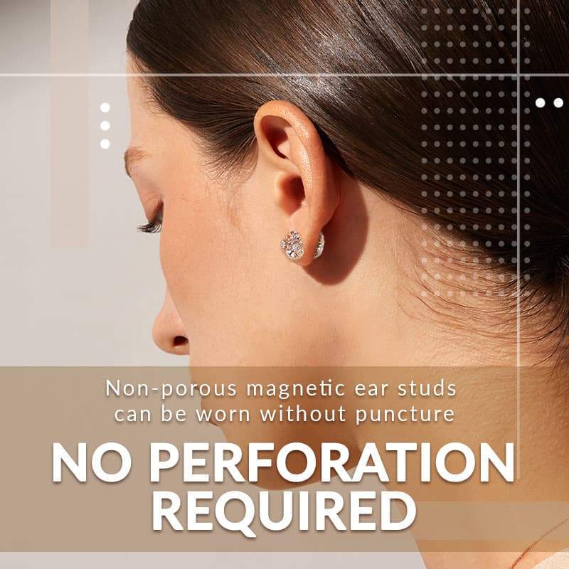Gold-Plated Magnetic Earrings in Crystal or Pearl-Style Designs