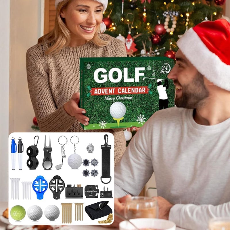 Golf Advent Calendar with 24 Daily Surprises and Accessories