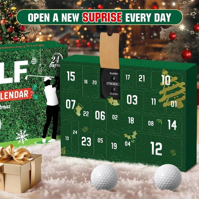 Golf Advent Calendar with 24 Daily Surprises and Accessories