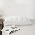 Goose Down Pillow with 100% Cotton Cover and Neck Support