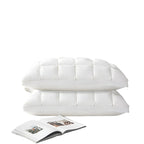 Goose Down Pillow with 100% Cotton Cover and Neck Support