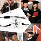 Graduation Commemorative Compass Bracelet with Stainless Steel Charm