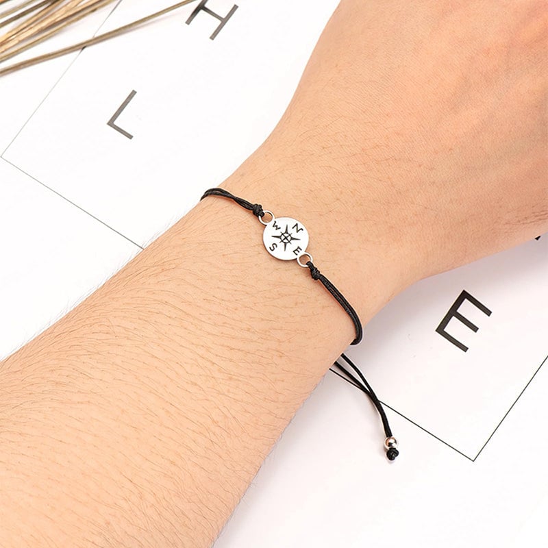 Graduation Commemorative Compass Bracelet with Stainless Steel Charm