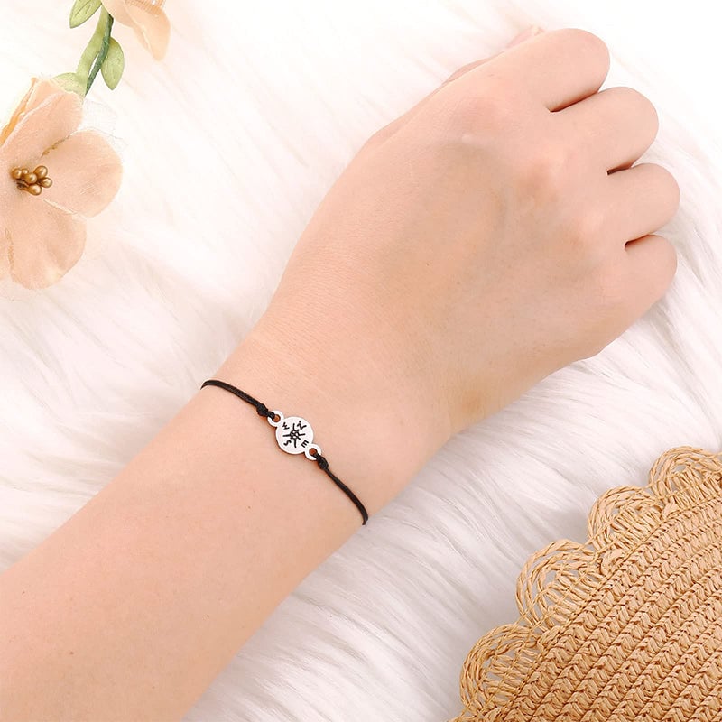 Graduation Commemorative Compass Bracelet with Stainless Steel Charm