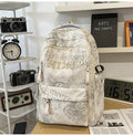 Graphic Print Multi-Pocket School Backpack