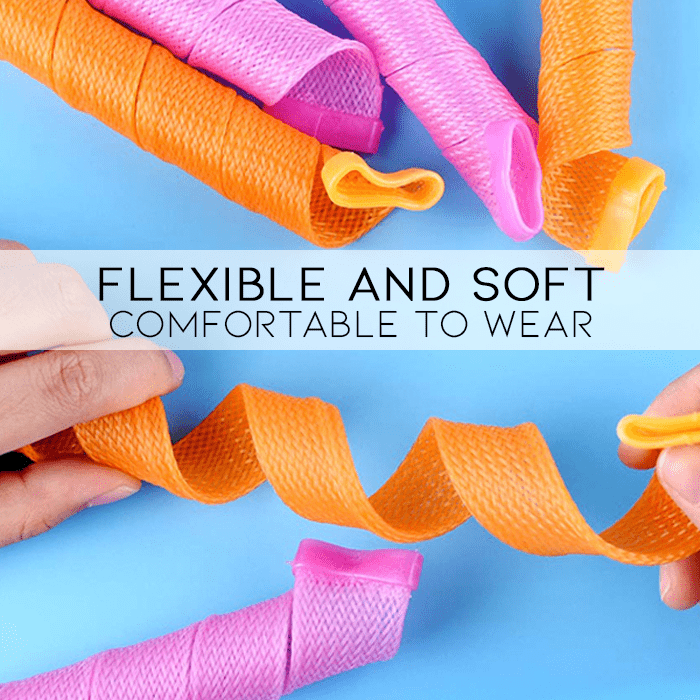 DIY Spiral Curlers for Healthy, Heat-Free Curls - Flexible Plastic, 10 Pieces, view 5