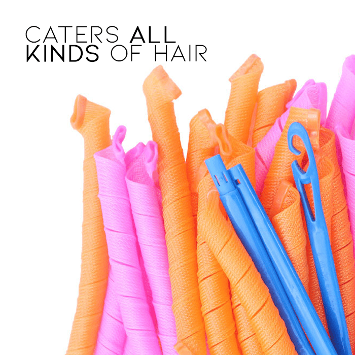 DIY Spiral Curlers for Healthy, Heat-Free Curls - Flexible Plastic, 10 Pieces, view 7
