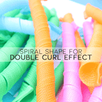DIY Spiral Curlers for Healthy, Heat-Free Curls - Flexible Plastic, 10 Pieces, view 8
