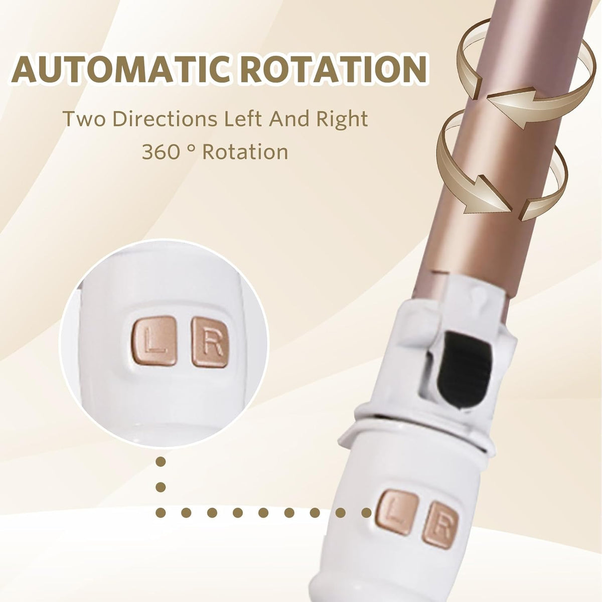 Dual Barrel Curling Iron for Home Use - Ceramic Tourmaline, 80-230°C, view 3
