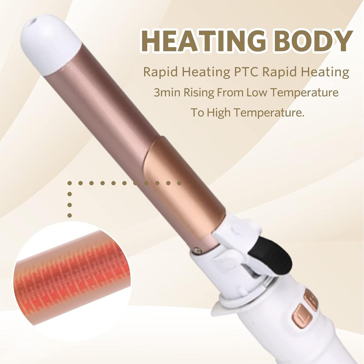 Dual Barrel Curling Iron for Home Use - Ceramic Tourmaline, 80-230°C, view 6