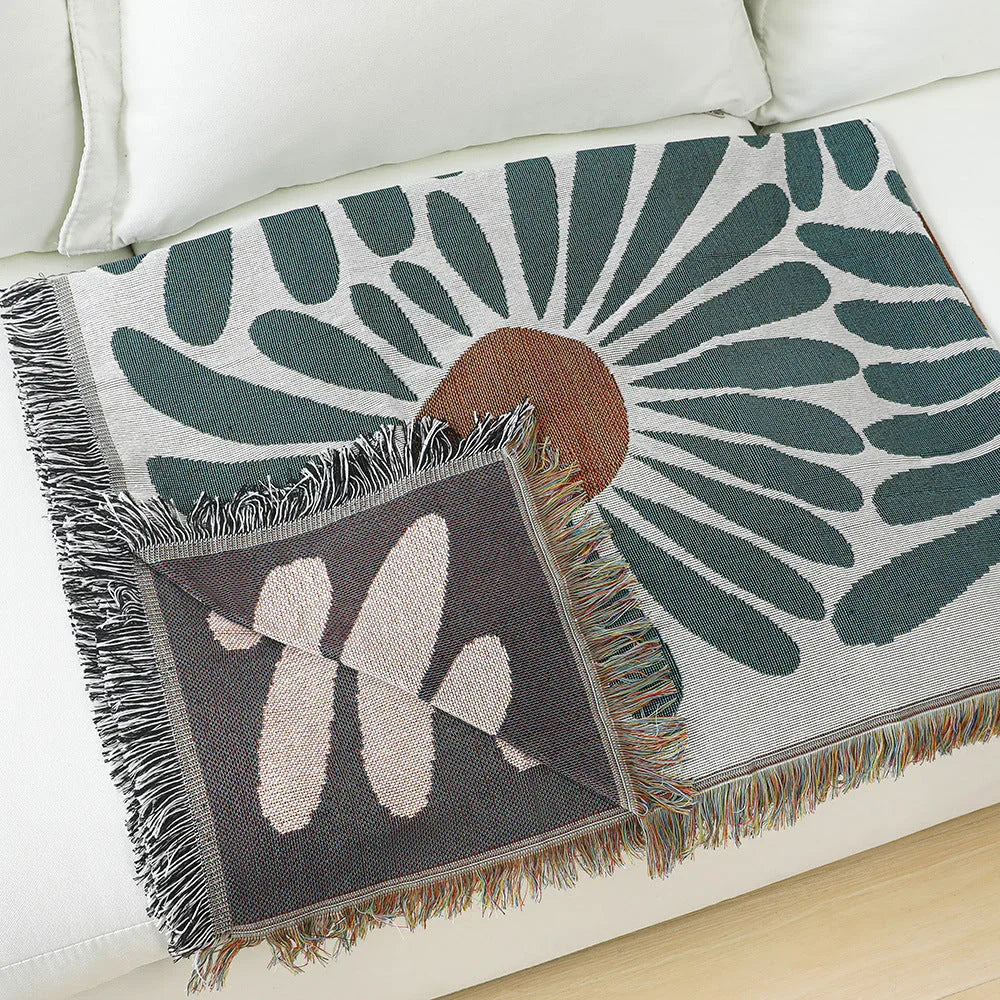Haldin Pinestone Rosio Woven Throw Blanket-Welvere