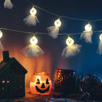 Halloween Ghost String Lights Battery Operated Warm White