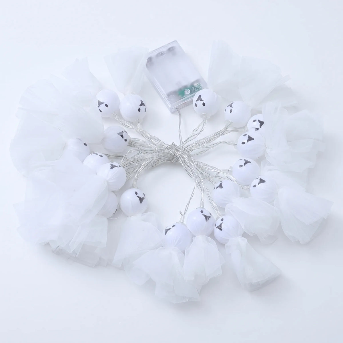 Halloween Ghost String Lights Battery Operated Warm White