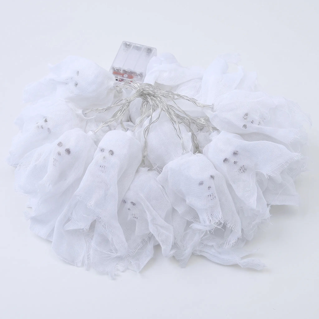 Halloween Ghost String Lights Multicoloured Battery Operated