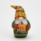 Halloween Gnome Decoration with Plaid Hat and Pumpkin 34cm