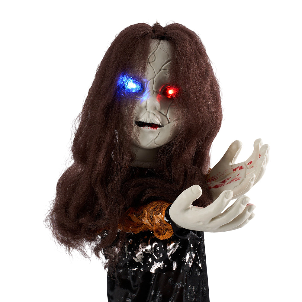 Halloween Hanging Ghost Scary Outdoor Decor with Light Up Eyes