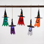 Halloween Hanging Ghost Witch Light Up Outdoor Decor 40cm