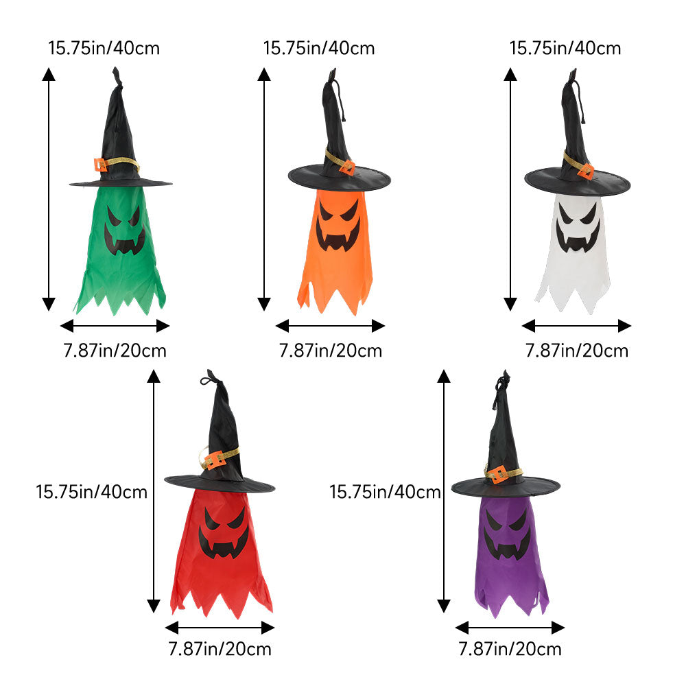 Halloween Hanging Ghost Witch Light Up Outdoor Decor 40cm