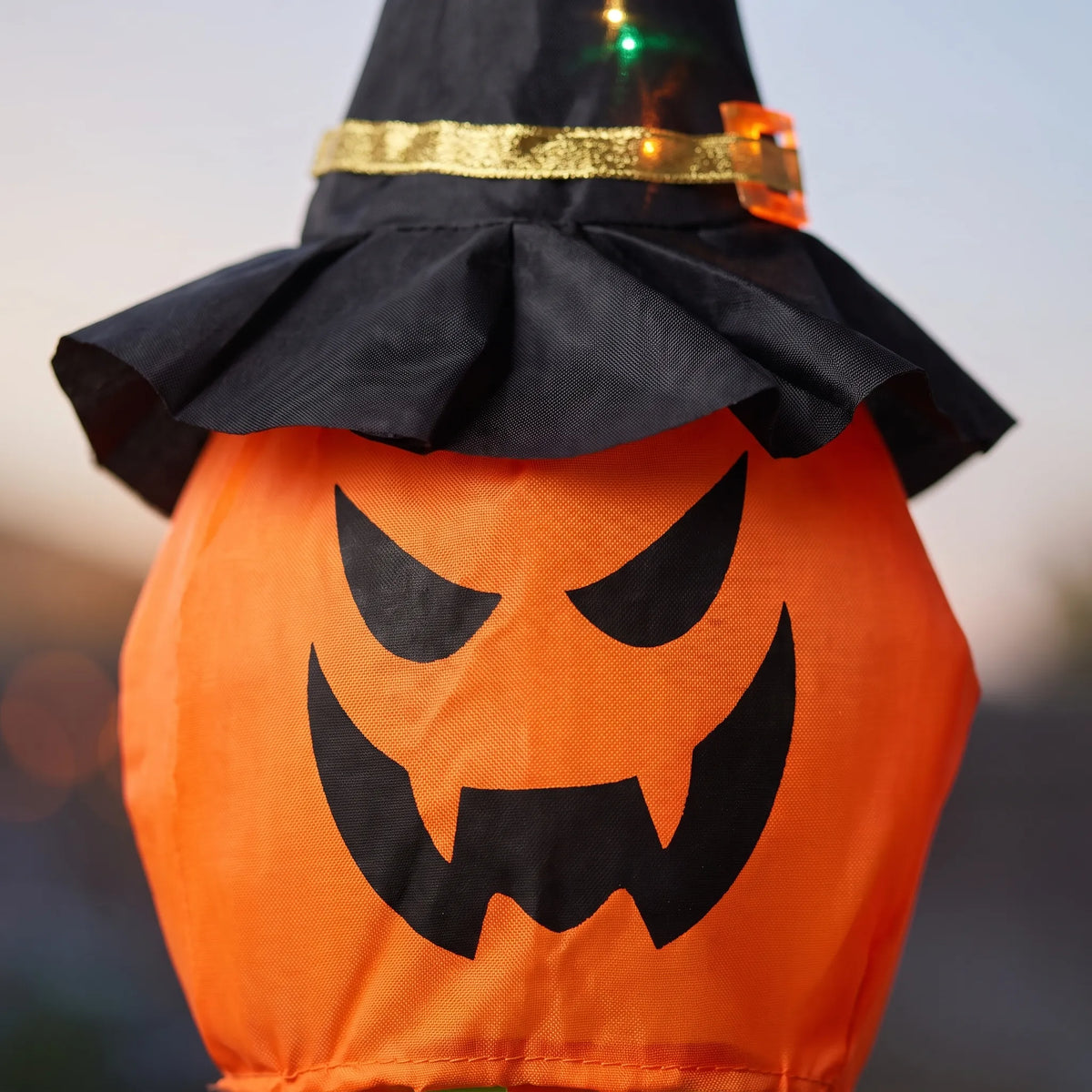 Halloween Hanging Pumpkin Witch Decoration Set of 5 with LED Lights