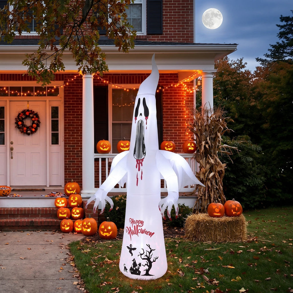 Halloween Inflatable Ghost Giant Light Up Garden Decor 10ft