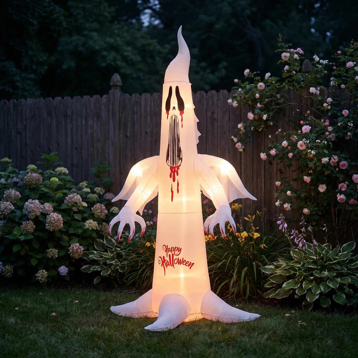 Halloween Inflatable Ghost Giant Light Up Garden Decor 10ft