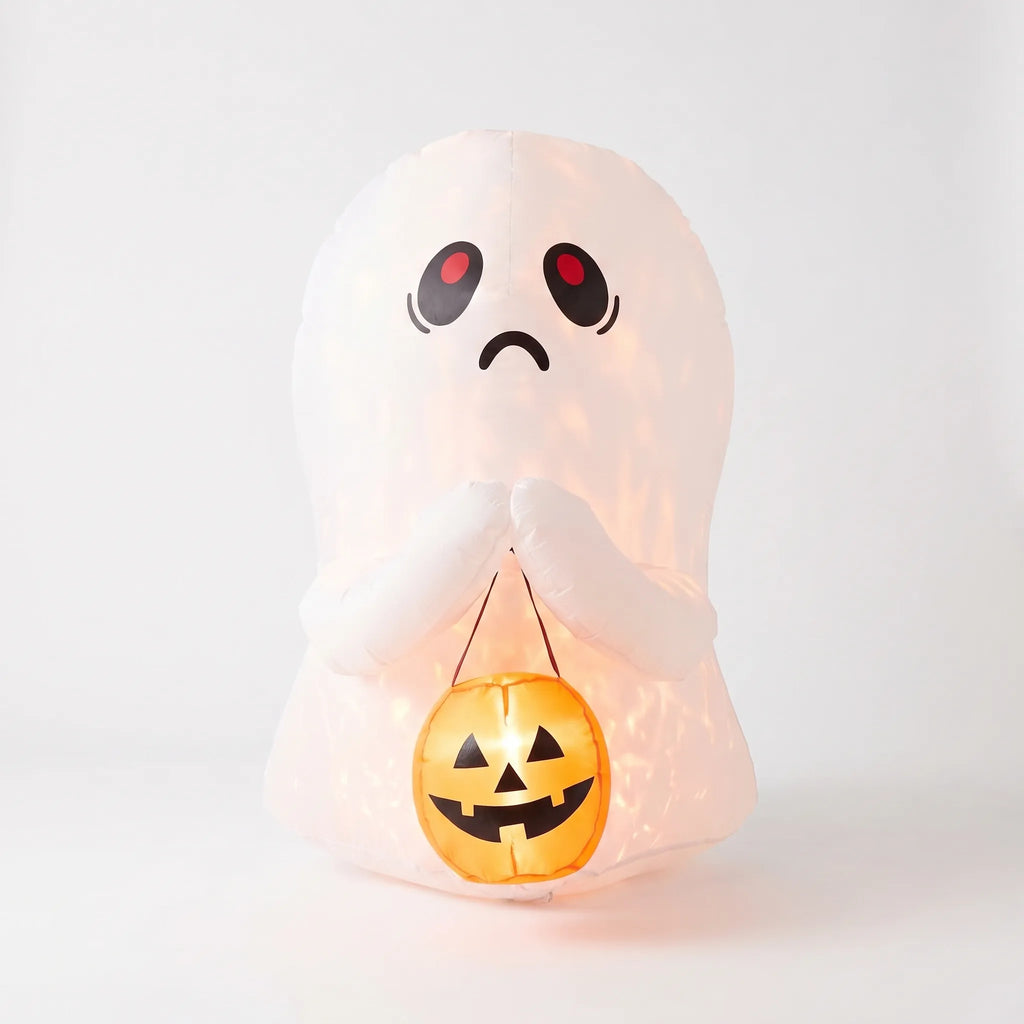 Halloween Inflatable Ghost with Pumpkin Light Up Garden Decor